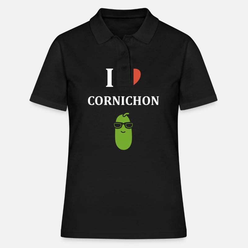 cornichon - Polo Femme - noir