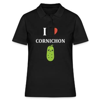 cornichon - Polo Femme - noir - Devant - Ailine (174cm)