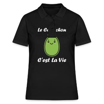 cornichon - Polo Femme - noir - Devant - Ailine (174cm)