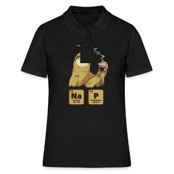 Slothy Napping Nap Slow Chilling Sloth - Women's Polo Shirt - black - Front - Ailine (174cm)