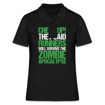Überlebe Zombie Apocalypse Running - Frauen Polo Shirt - Schwarz - Vorne - Ailine (174cm)