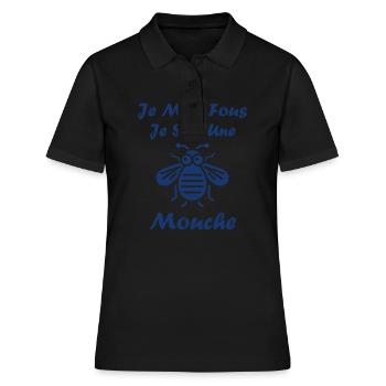 Insecte Citation humour mouche - Polo Femme - noir - Devant - Ailine (174cm)