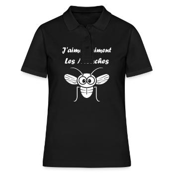 Insect Quote Fly Humor - Women's Polo Shirt - black - Front - Ailine (174cm)