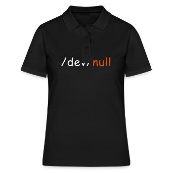 dev null - Frauen Polo Shirt - Schwarz - Vorne - Ailine (174cm)