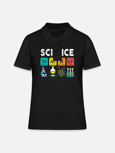 Professeur de sciences Chimie Biologie Professeur de physique - Polo Femme - noir