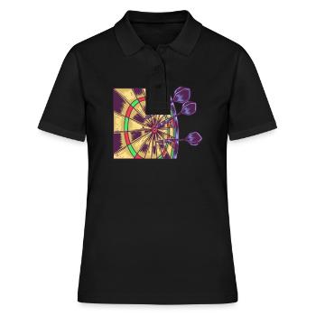 Dart Dart Dart cible cible bullseye - Polo Femme - noir - Devant - Ailine (174cm)
