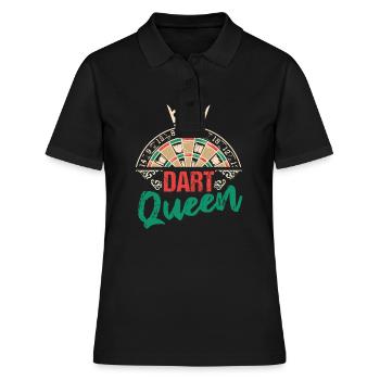 Dartist Dart Queen Bullseye Arrow Dart - Polo Femme - noir - Devant - Ailine (174cm)