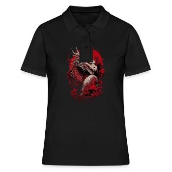 Dragon japonais, fantomatique - Polo Femme - noir - Devant - Ailine (174cm)
