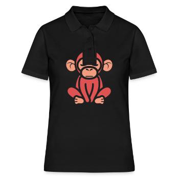 Baboon monkey - Women's Polo Shirt - black - Front - Ailine (174cm)