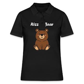 Grizzly bear cub - Women's Polo Shirt - black - Front - Ailine (174cm)