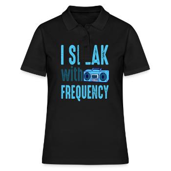 Amateur Sprechen mit Frequenz Amateurfunk - Frauen Polo Shirt - Schwarz - Vorne - Ailine (174cm)