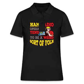 Amateur Seltsame Art von Folk Amateur Amateurfunk - Frauen Polo Shirt - Schwarz - Vorne - Ailine (174cm)