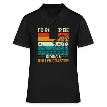 Roller Coaster Theme Park - Women's Polo Shirt - black - Front - Ailine (174cm)