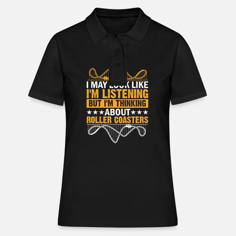 Roller Coaster Theme Park - Women's Polo Shirt - black