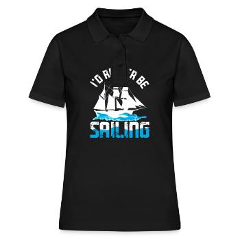 Sailing Boat Sailor - Women's Polo Shirt - black - Front - Ailine (174cm)