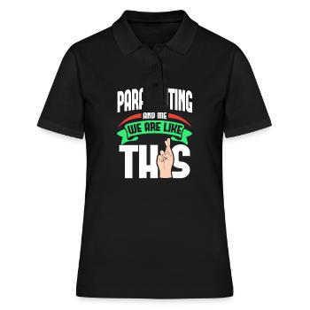me parachuter, c’est comme - Polo Femme - noir - Devant - Ailine (174cm)