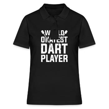 Dartspieler 180 Dart - Frauen Polo Shirt - Schwarz - Vorne - Ailine (174cm)