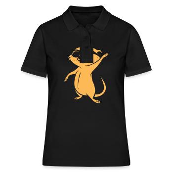meerkat - Women's Polo Shirt - black - Front - Ailine (174cm)