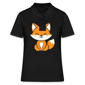 Fuchs - Frauen Polo Shirt - Schwarz - Vorne - Ailine (174cm)