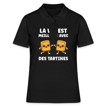 Tartine - Polo Femme - noir - Devant - Ailine (174cm)