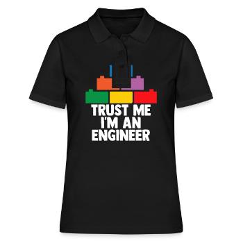 Brick Builder Toys Blocks Clamping Blocks Bricks - Women's Polo Shirt - black - Front - Ailine (174cm)