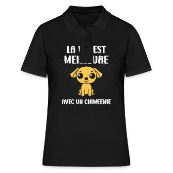 Chiweenie - Polo Femme - noir - Devant - Ailine (174cm)