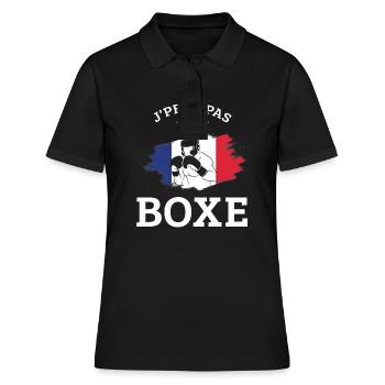Boxen Ich kann nicht Boxen Boxen Frankreich - Frauen Polo Shirt - Schwarz - Vorne - Ailine (174cm)