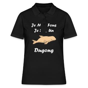 Dugong - Frauen Polo Shirt - Schwarz - Vorne - Ailine (174cm)