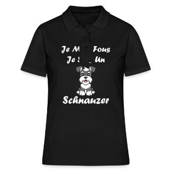 Schnauzer - Frauen Polo Shirt - Schwarz - Vorne - Ailine (174cm)