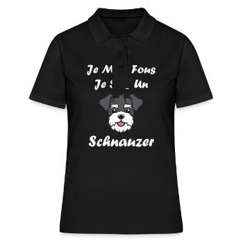 Schnauzer - Frauen Polo Shirt - Schwarz - Vorne - Ailine (174cm)