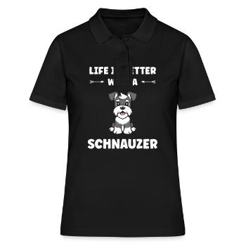 Schnauzer - Women's Polo Shirt - black - Front - Ailine (174cm)