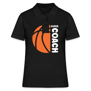 Coach de Basketball - Women's Polo Shirt - black - Front - Ailine (174cm)