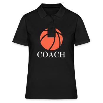 Coach de Basketball - Women's Polo Shirt - black - Front - Ailine (174cm)
