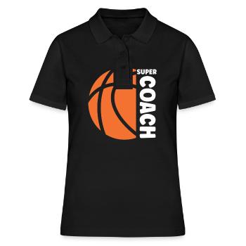 Coach de Basketball - Women's Polo Shirt - black - Front - Ailine (174cm)
