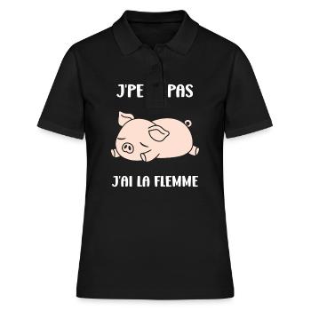 cochon - Polo Femme - noir - Devant - Ailine (174cm)