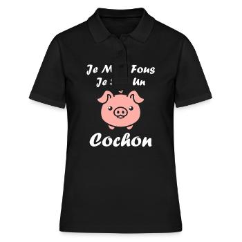 cochon - Polo Femme - noir - Devant - Ailine (174cm)