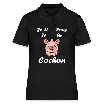 cochon - Polo Femme - noir - Devant - Ailine (174cm)