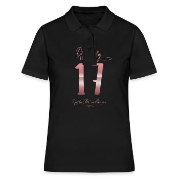 Cadeau officiel de fille d’anniversaire de 17 ans - Polo Femme - noir - Devant - Ailine (174cm)