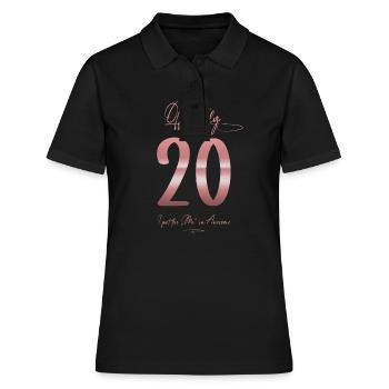 Cadeau officiel pour les femmes à l’occasion des 20 ans de sa vie - Polo Femme - noir - Devant - Ailine (174cm)