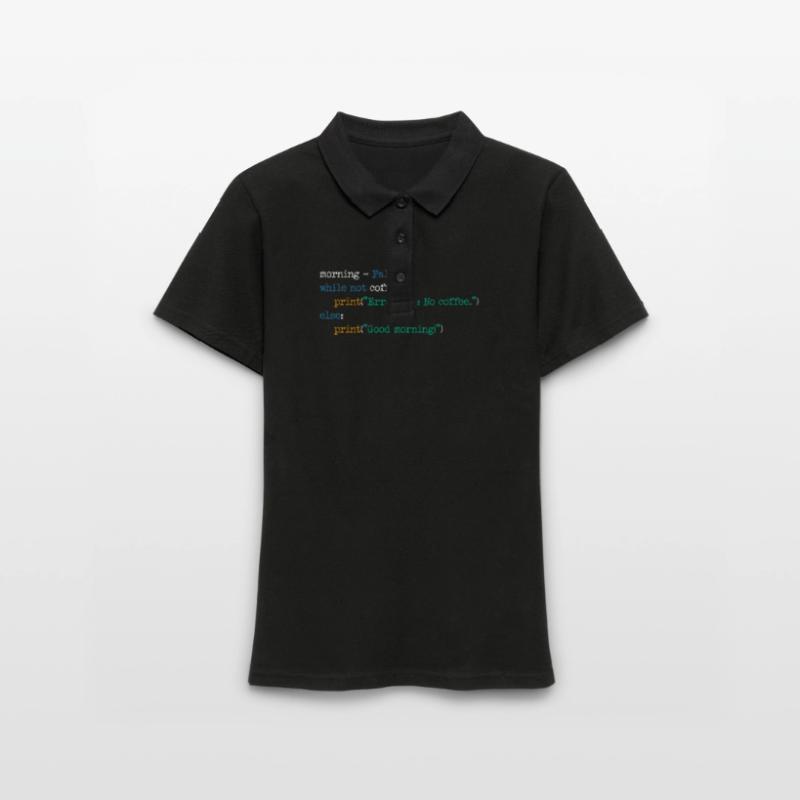Informatique Café Code Programmeur Cadeau Polo Femme