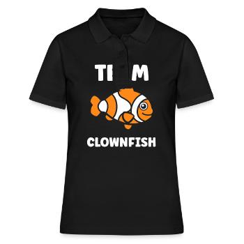 Humour Poisson rouge - Polo Femme - noir - Devant - Ailine (174cm)