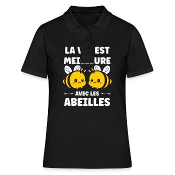 Abeille - Polo Femme - noir - Devant - Ailine (174cm)