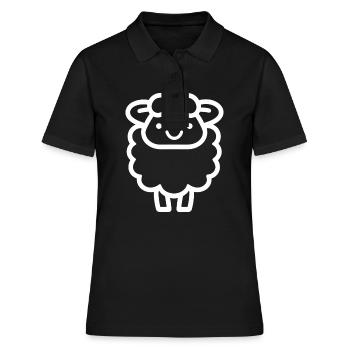 Schaf - Frauen Polo Shirt - Schwarz - Vorne - Ailine (174cm)