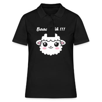 Schaf - Frauen Polo Shirt - Schwarz - Vorne - Ailine (174cm)