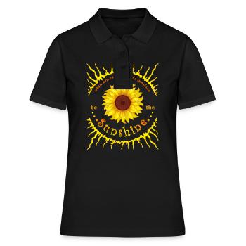 Soleil Soleil Tournesol - Polo Femme - noir - Devant - Ailine (174cm)