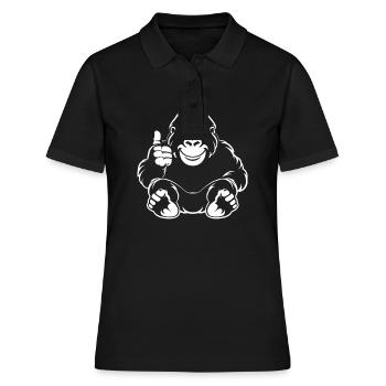 Gorilla - Frauen Polo Shirt - Schwarz - Vorne - Ailine (174cm)