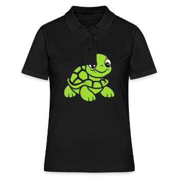 tortoise - Women's Polo Shirt - black - Front - Ailine (174cm)