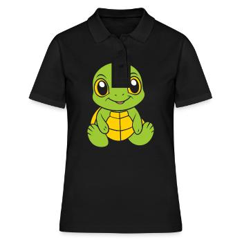 tortoise - Women's Polo Shirt - black - Front - Ailine (174cm)