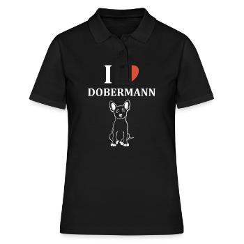 Dobermann - Women's Polo Shirt - black - Front - Ailine (174cm)