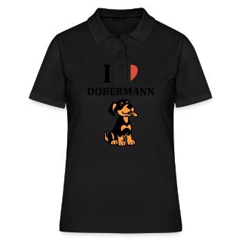 Dobermann - Women's Polo Shirt - black - Front - Ailine (174cm)